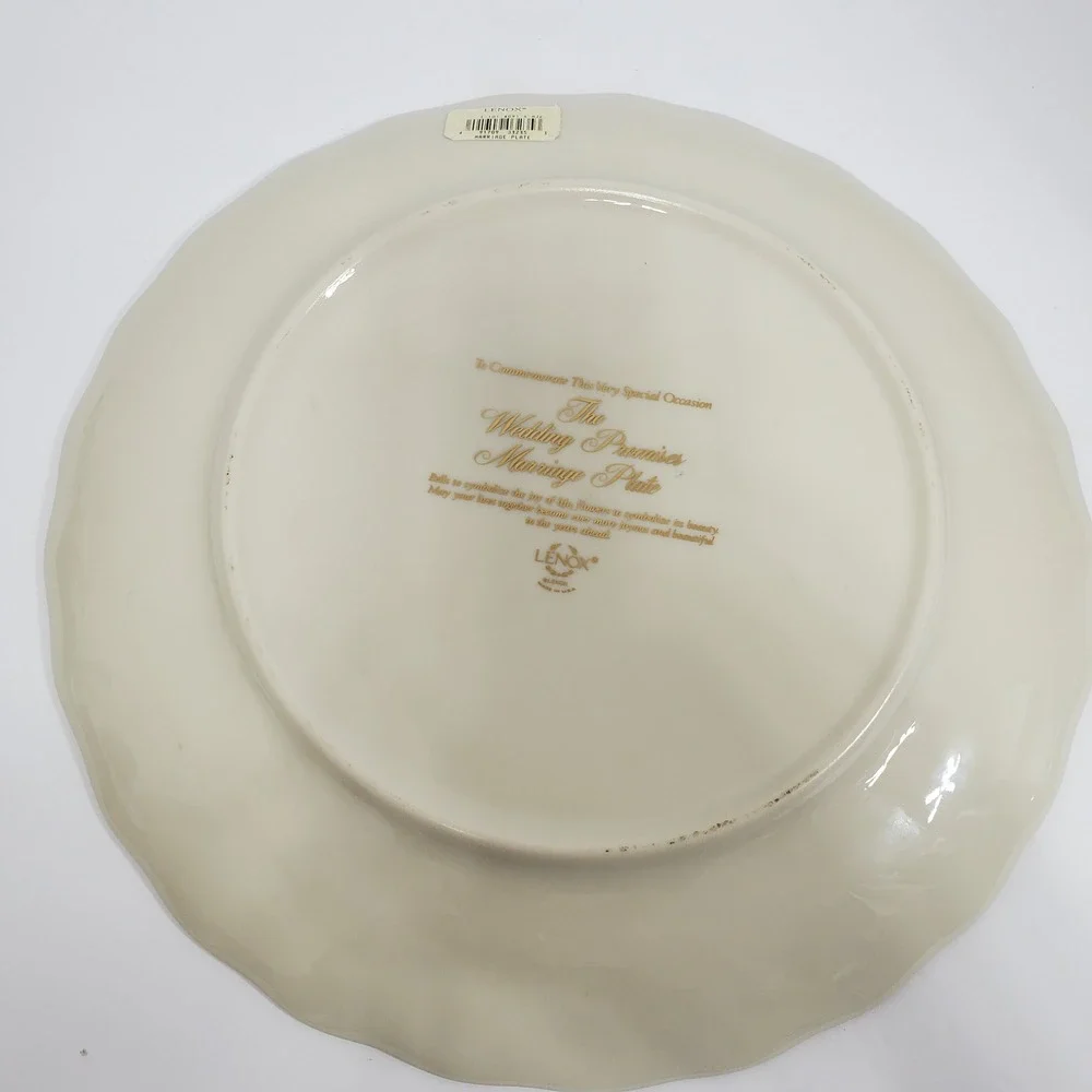 Lenox Wedding Promises Marriage Plate Ivory 12.5